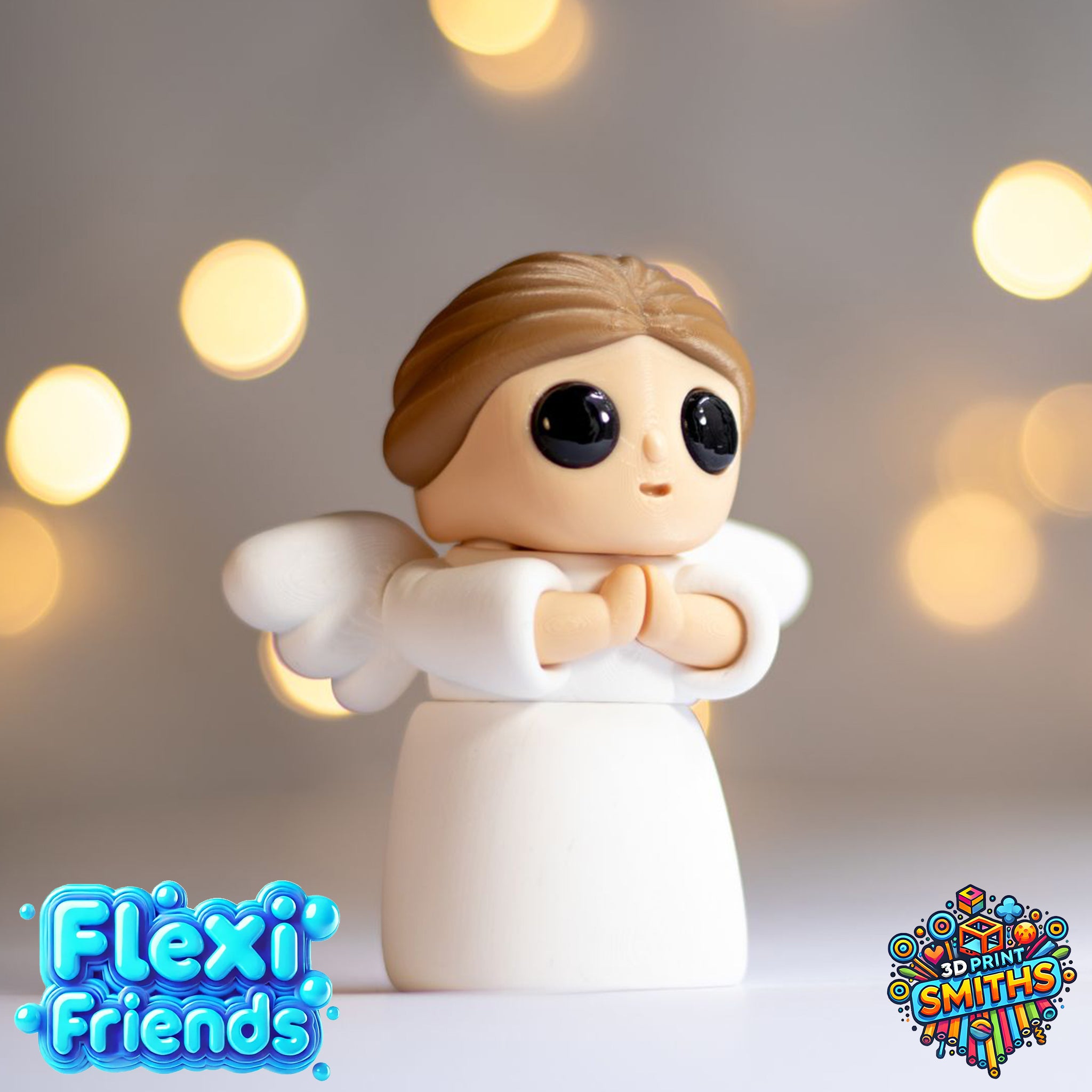 Flexi Friend Angel - Flexible 3D Printed Toy - The 3D Print Smiths
