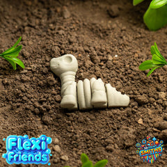 Flexi Friend Brontosaur Skeleton - Flexible 3D Printed Toy - The 3D Print Smiths