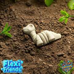 Flexi Friend Brontosaur Skeleton - Flexible 3D Printed Toy - The 3D Print Smiths