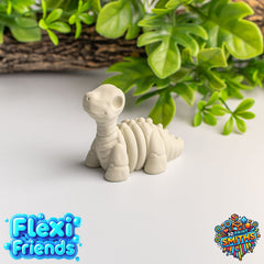Flexi Friend Brontosaur Skeleton - Flexible 3D Printed Toy - The 3D Print Smiths