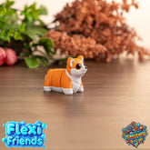 Flexi Friend Baby Corgi - Flexible 3D Printed Toy