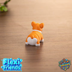 Flexi Friend Baby Corgi - Flexible 3D Printed Toy