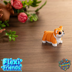 Flexi Friend Baby Corgi - Flexible 3D Printed Toy