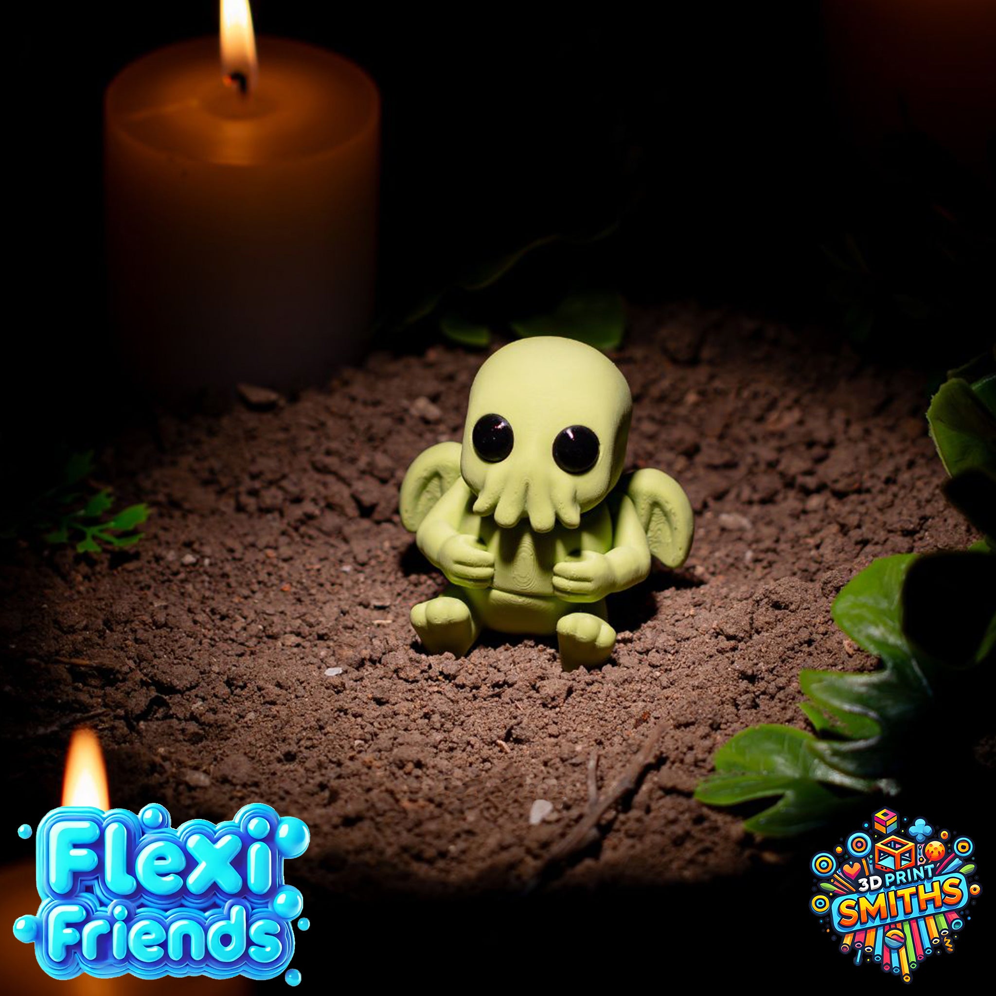 Flexi Friend Baby Cthulhu - Flexible 3D Printed Toy - The 3D Print Smiths