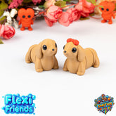 Flexi Friend Baby Dachshund - Flexible 3D Printed Toy