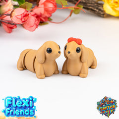 Flexi Friend Baby Dachshund - Flexible 3D Printed Toy