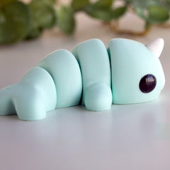 Flexi Friend Narwhale - Flexible 3D Printed Toy - The 3D Print Smiths
