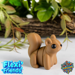 Flexi Friend Squirrel - Flexible 3D Printed Toy - The 3D Print Smiths