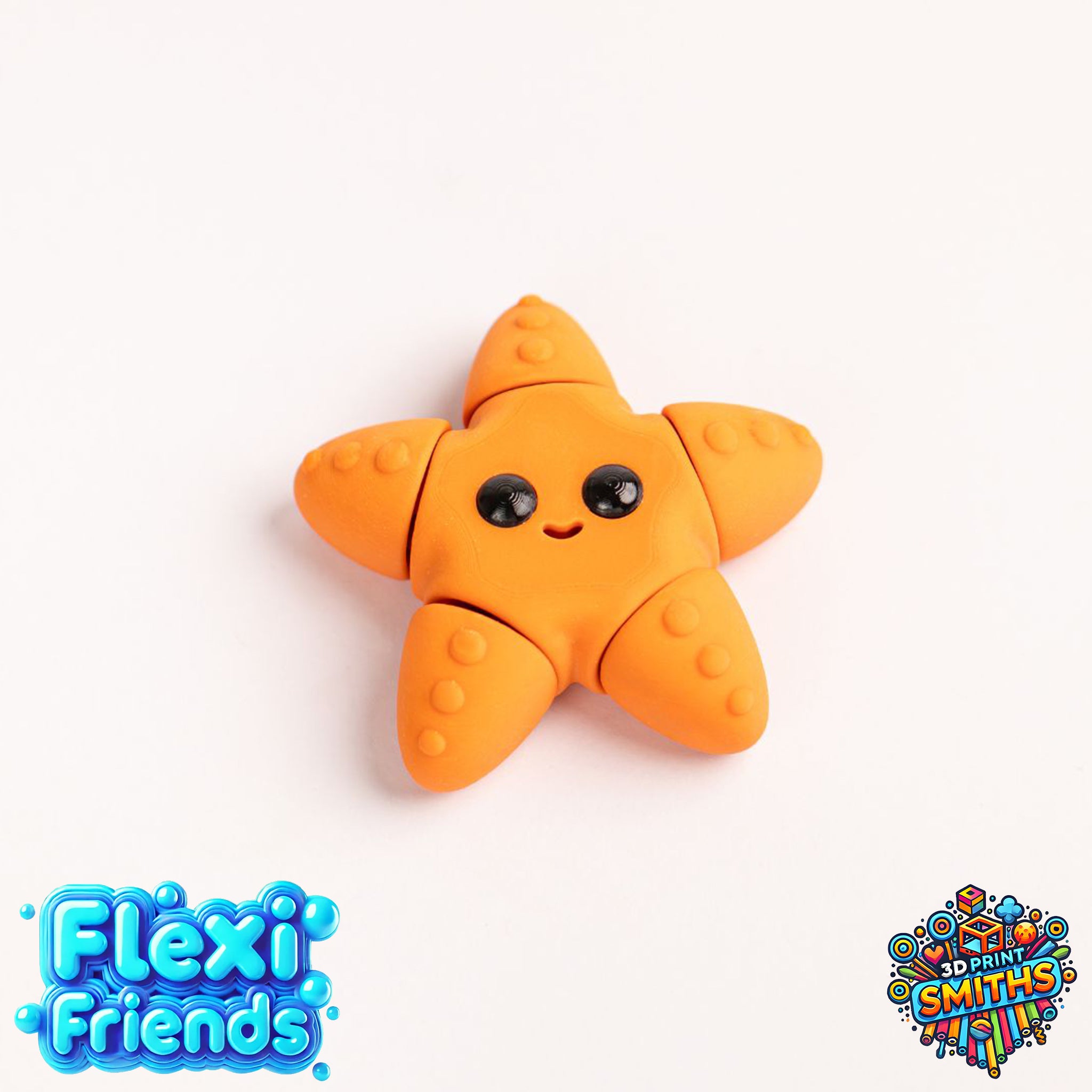 Flexi Friend Starfish - Flexible 3D Printed Toy - The 3D Print Smiths