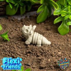 Flexi Friend Triceratops Skeleton - Flexible 3D Printed Toy - The 3D Print Smiths