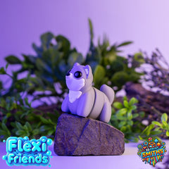 Flexi Friend Wolf - Flexible 3D Printed Toy - The 3D Print Smiths