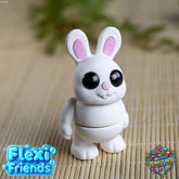 Flexi Friend Bunny Rabbit- Flexible 3D Printed Toy - The 3D Print Smiths