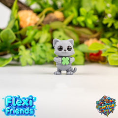 Flexi Friend Tiny Lucky Cat - Flexible 3D Printed Toy
