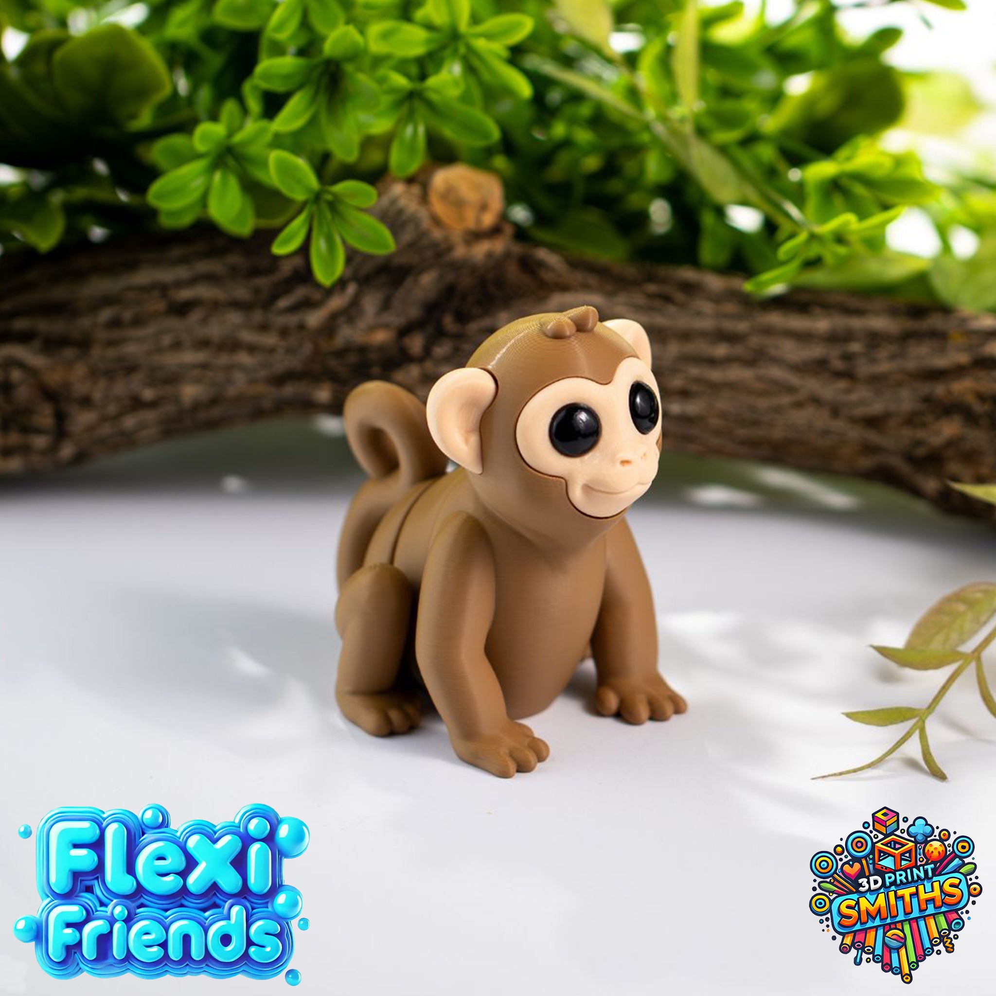 Flexi Friend Monkey - Flexible 3D Printed Toy - The 3D Print Smiths
