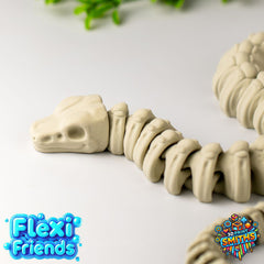 Flexi Friend Skeleton Snake - Flexible 3D Printed Toy - The 3D Print Smiths