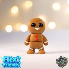 Flexi Friend Tiny Gingerbread - Flexible 3D Printed Toy