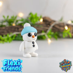 Flexi Friend Tiny Snowman - Flexible 3D Printed Toy