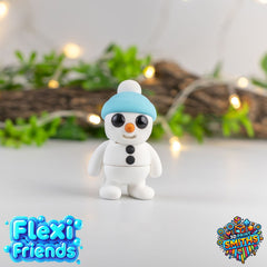 Flexi Friend Tiny Snowman - Flexible 3D Printed Toy