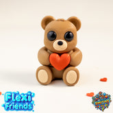 Flexi Friend Love Bear - Flexible 3D Printed Toy