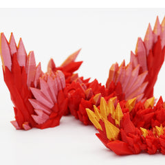 3D Printed Adult Crystalwing Dragon | Multi-Colour Articulated Fidget Toy