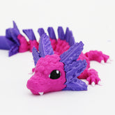 3D Printed Axolotl Dragon | Multi-Colour Articulated Fidget Toy