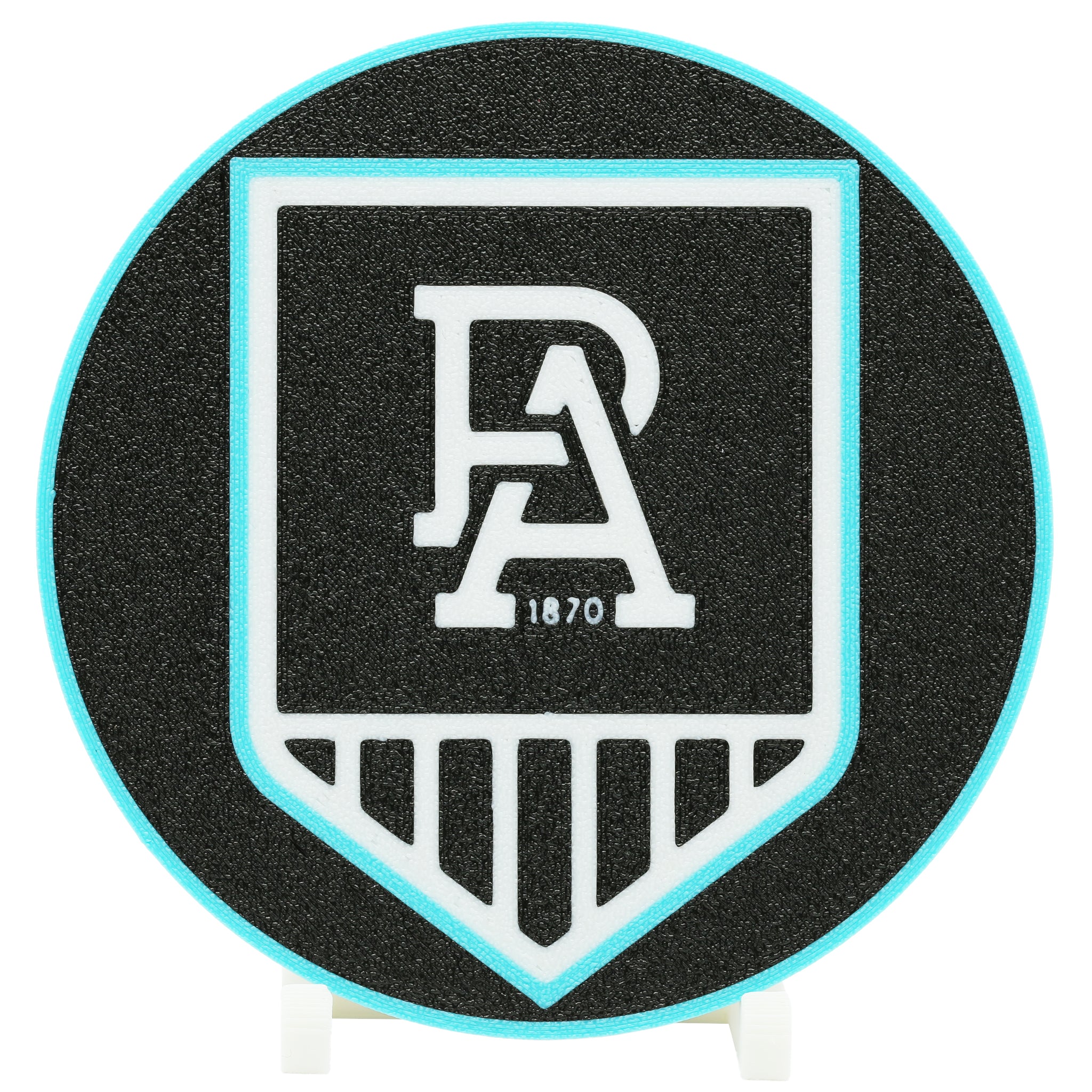 Port Adelaide Power AFL Coaster 3D Printed Drink Coaster - The 3D Print Smiths