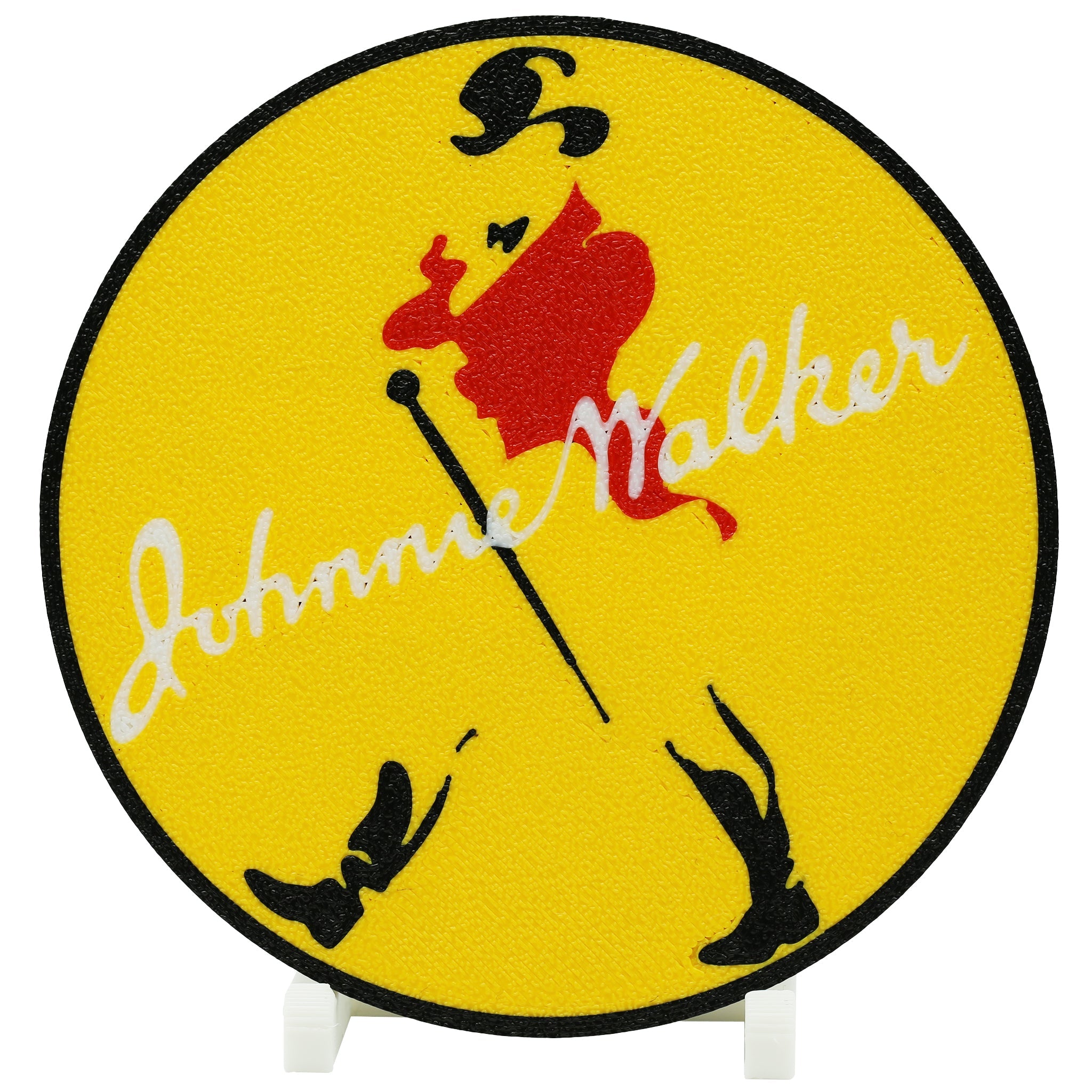 Johnnie Walker Retro Logo Coaster 3D Printed Drink Coaster - The 3D Print Smiths