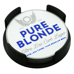 Pure Blonde Beer Coaster 3D Printed Drink Coaster - The 3D Print Smiths