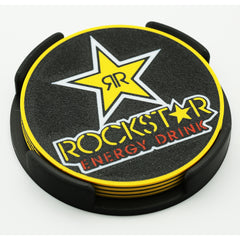 Rockstar Energy Coaster 3D Printed Soft Drink Drink Coaster - The 3D Print Smiths