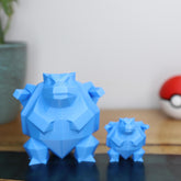 Low Poly 3D Printed Blastoise Figurine - Retro Pokemon Model - The 3D Print Smiths