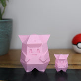 Low Poly 3D Printed Clefairy Figurine - Retro Pokemon Model - The 3D Print Smiths