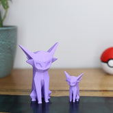 Low Poly 3D Printed Espeon Figurine - Retro Pokemon Model - The 3D Print Smiths