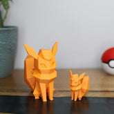 Low Poly 3D Printed Flareon Figurine - Retro Pokemon Model - The 3D Print Smiths
