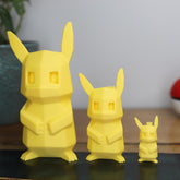 Low Poly 3D Printed Pikachu Figurine - Retro Pokemon Model - The 3D Print Smiths
