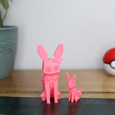 Low Poly 3D Printed Sylveon Figurine - Retro Pokemon Model - The 3D Print Smiths