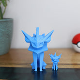 Low Poly 3D Printed Vaporeon Figurine - Retro Pokemon Model - The 3D Print Smiths
