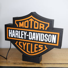 Harley Davidson Motorbikes Logo Light Box - The 3D Print Smiths
