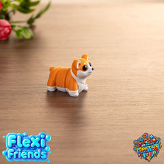 Flexi Friend Baby Corgi - Flexible 3D Printed Toy