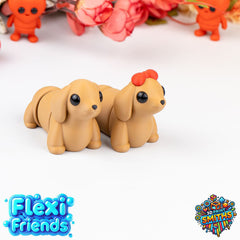 Flexi Friend Baby Dachshund - Flexible 3D Printed Toy