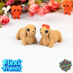 Flexi Friend Baby Dachshund - Flexible 3D Printed Toy