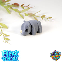 Flexi Friend Baby Rhino - Flexible 3D Printed Toy