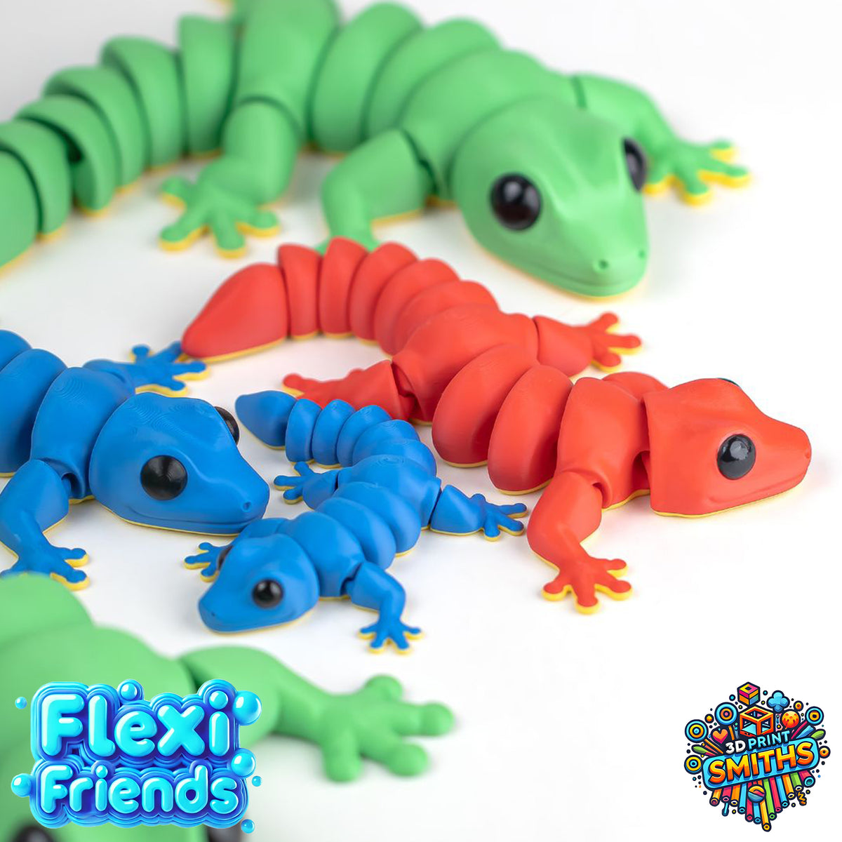 Flexi Friend Gecko - Flexible 3D Printed Toy