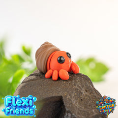 Flexi Friend Baby Hermit Crab - Flexible 3D Printed Toy