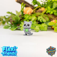 Flexi Friend Tiny Lucky Cat - Flexible 3D Printed Toy