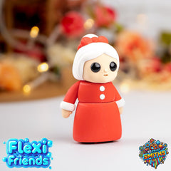 Flexi Friend Mrs Claus - Flexible 3D Printed Toy
