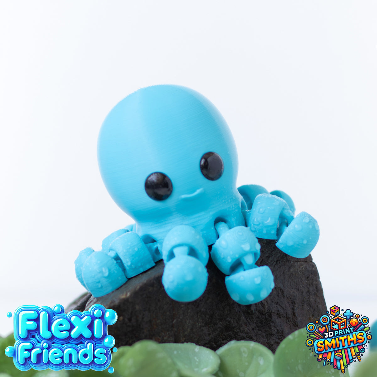 FlexiFriend Blue Octopus - Flexible 3D Printed Toy