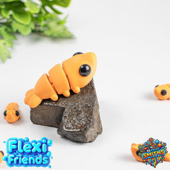 Flexi Friend Baby Shrimp - Flexible 3D Printed Toy