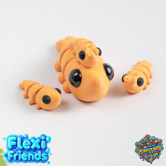 Flexi Friend Baby Shrimp - Flexible 3D Printed Toy