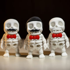 FlexiFriend Mr. Skeleton with Bowtie- Flexible 3D Printed Toy