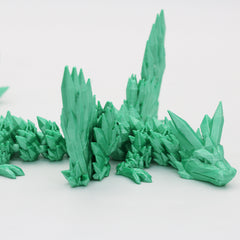 3D Printed Crystalwing Dragon | Single Colour Articulated Fidget Toy